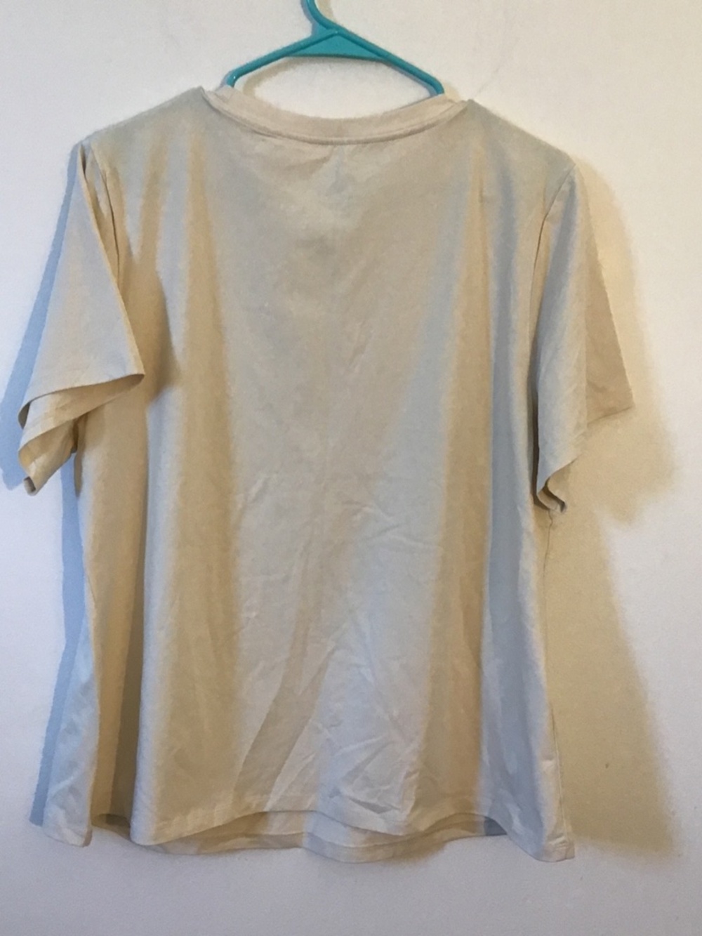 A New Day Womens Cream Colored Stretch T-Shirt Size XXL - Picture 2 of 9
